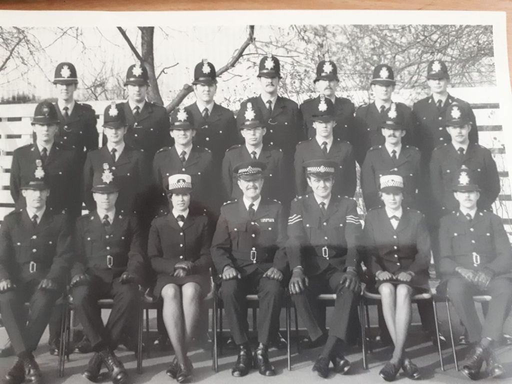 My initial training course. Guess which one I am. (Clue: I'm sitting next to the inspector.)